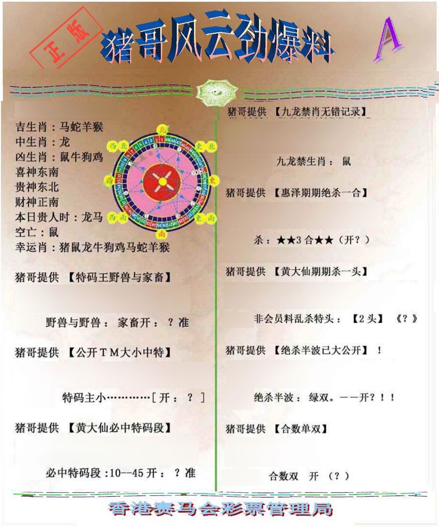 033期猪哥风云劲爆料A[图]