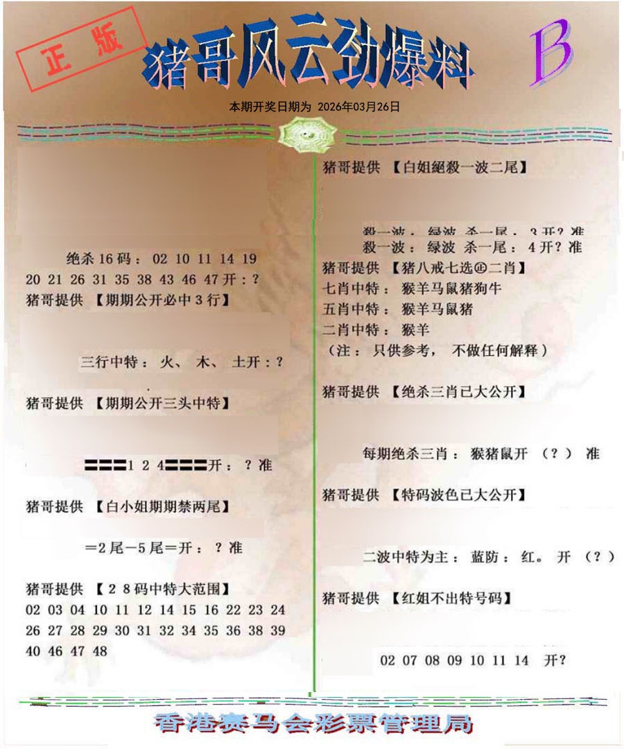 033期猪哥风云劲爆料B[图]